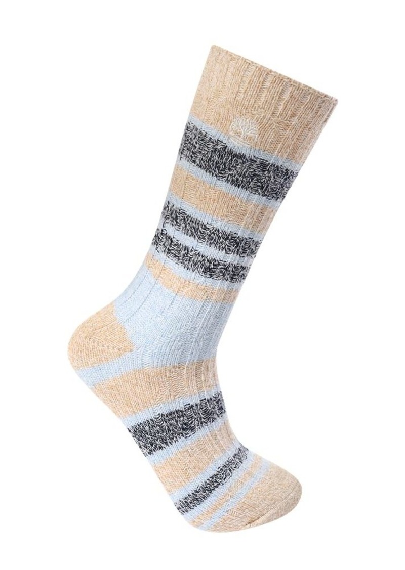 Timberland Women's 2-Pack Boot Socks Blue Marl Striped