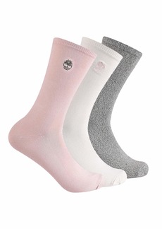 Timberland Women's 3-Pack Ribbed Supersoft Crew Socks