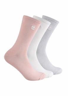 Timberland Women's 3-Pack Ribbed Supersoft Crew Socks