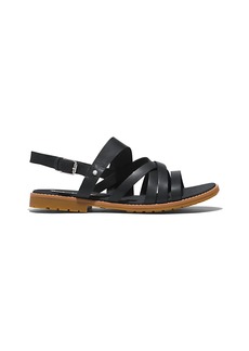 Timberland Women's Chicago Riverside Backstrap Sandal Black Full-Grain