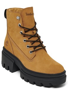 "Timberland Women's Everleigh 6"" Lace-Up Boots from Finish Line - Wheat"