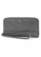 Timberland womens Leather Rfid Zip Around Wallet Clutch With Strap Wristlet   US