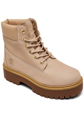 "Timberland Women's Stone Street 6"" Water Resistant Platform Boots from Finish Line - Rugby Tan"