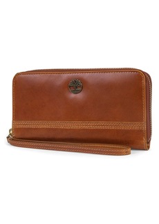 Timberland Zip Around Wallet with Wristlet Strap - Cognac
