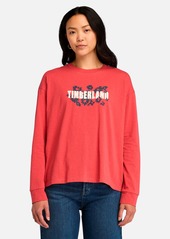 Timberland Women's Slub Long-Sleeve Graphic T-Shirt