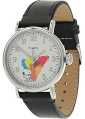 Timex 40 mm Standard X Peanuts Snoopy Rainbow 3-Hand Leather Strap Watch