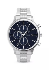 Timex Chicago Stainless Steel Blue 45MM Watch
