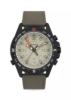 Timex Expedition North Tide-Temp-Compass Stainless Steel & Leather Strap Watch