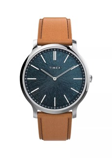 Timex Gallery Leather Strap Watch
