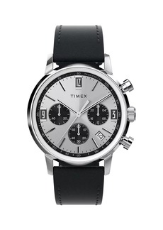 Timex Marlin Stainless Steel & Leather Chronograph Watch/40MM