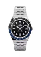 Timex Q GMT Stainless Steel Bracelet Watch