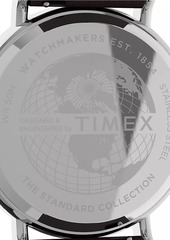 Timex Standard Silvertone & Fabric & Leather Strap Chronograph Watch