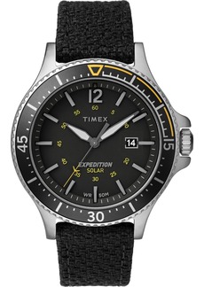 Timex Boutique Men's Expedition Ranger Solar Black Fabric Strap Watch 43mm