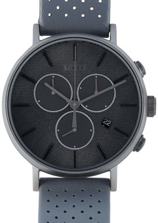Timex Fairfield Supernova Chronograph 41 mm Gray Leather Watch TW2R97800