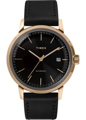 Timex Marlin Automatic 40mm Leather Strap Case Watch