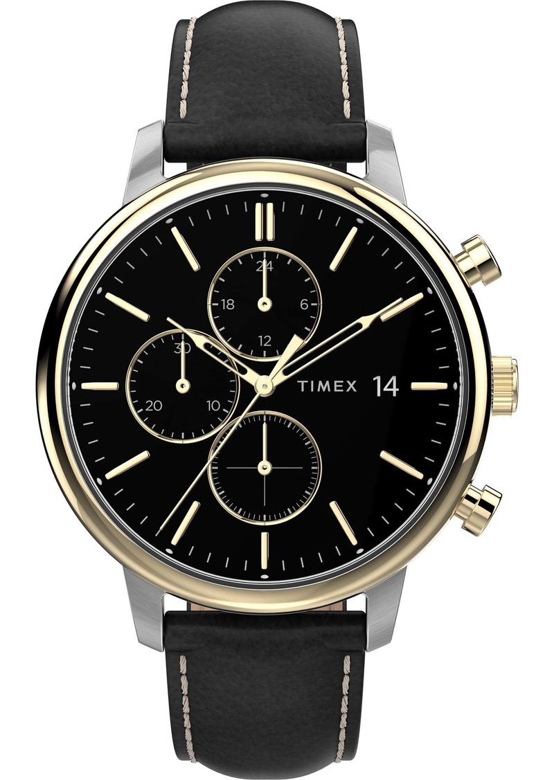 Timex Men's 45mm Leather Watch TW2U39100VQ