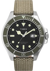 Timex Men's Harborside Coast Tan Fabric Strap Watch 43mm