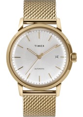 Timex Men's Marlin Automatic Gold-Tone Stainless Steel Mesh Bracelet Watch 40mm