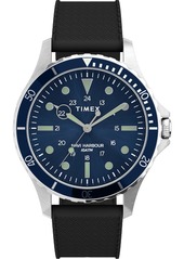 Timex Men's Navi Black Silicone Strap Watch 41mm