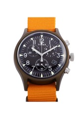 Timex MK1 Aluminum Chronograph 40 mm Orange Strap Watch TW2T10600