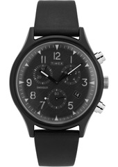 Timex MK1 Supernova Chronograph 42mm Black Leather Strap Watch