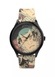 Timex x The Met Nisada Brass & Leather Strap Watch/40MM