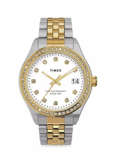 Timex Waterbury Ladies 3-Hand Swarovski Crystal Stainless Steel Bracelet Watch