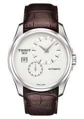 Tissot Men's Couturier Automatic Leather Strap Watch, 39mm