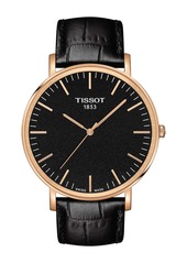 Tissot Men's Every Time Croc Embossed Leather Strap Watch, 42mm