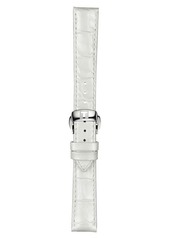 Tissot 16mm White Croc Embossed Leather Watchband at Nordstrom