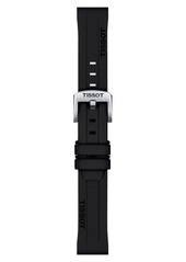 Tissot 18mm Silicone Watchband in Black at Nordstrom