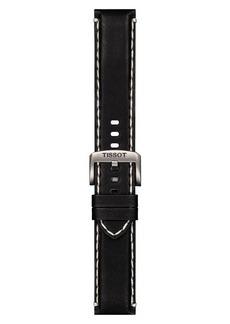 Tissot 22mm Stitched Leather Watch Strap