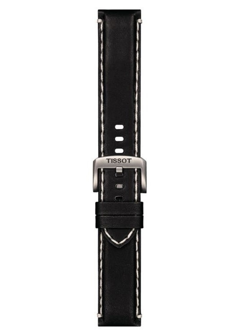 Tissot 22mm Stitched Leather Watch Strap