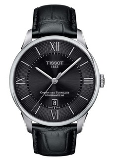 Tissot Chemin Des Tourelles Automatic Leather Strap Watch