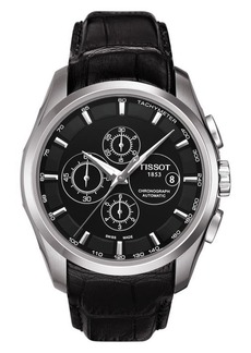 Tissot Couturier Automatic Chronograph Leather Strap Watch