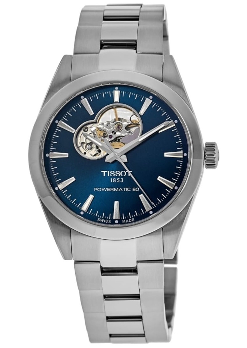 Tissot Gentleman Open Heart Automatic Blue Dial Steel Men's Watch T127.407.11.041.01