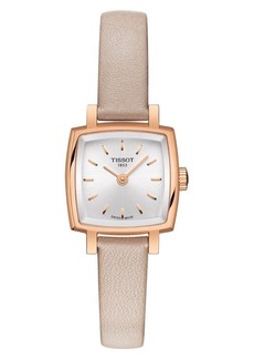 Tissot Lovely Square Leather Strap Watch