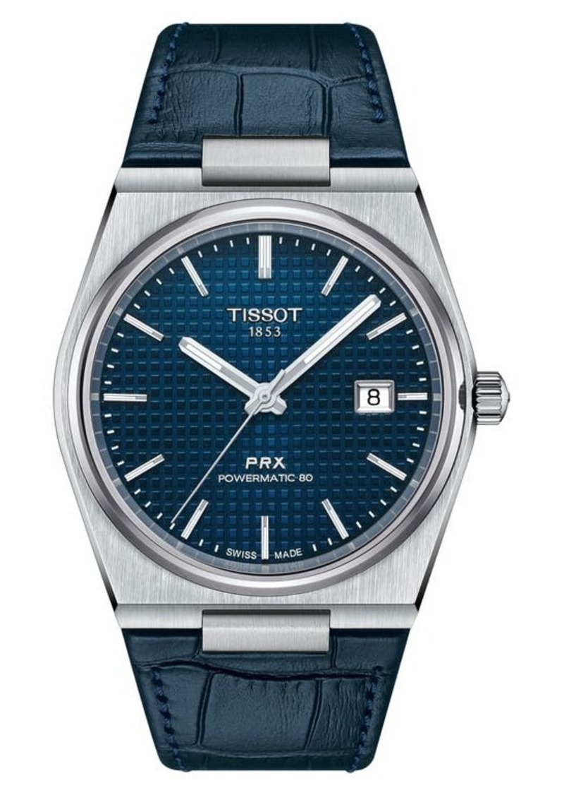 Tissot PRX Powermatic 80 Leather Strap Watch