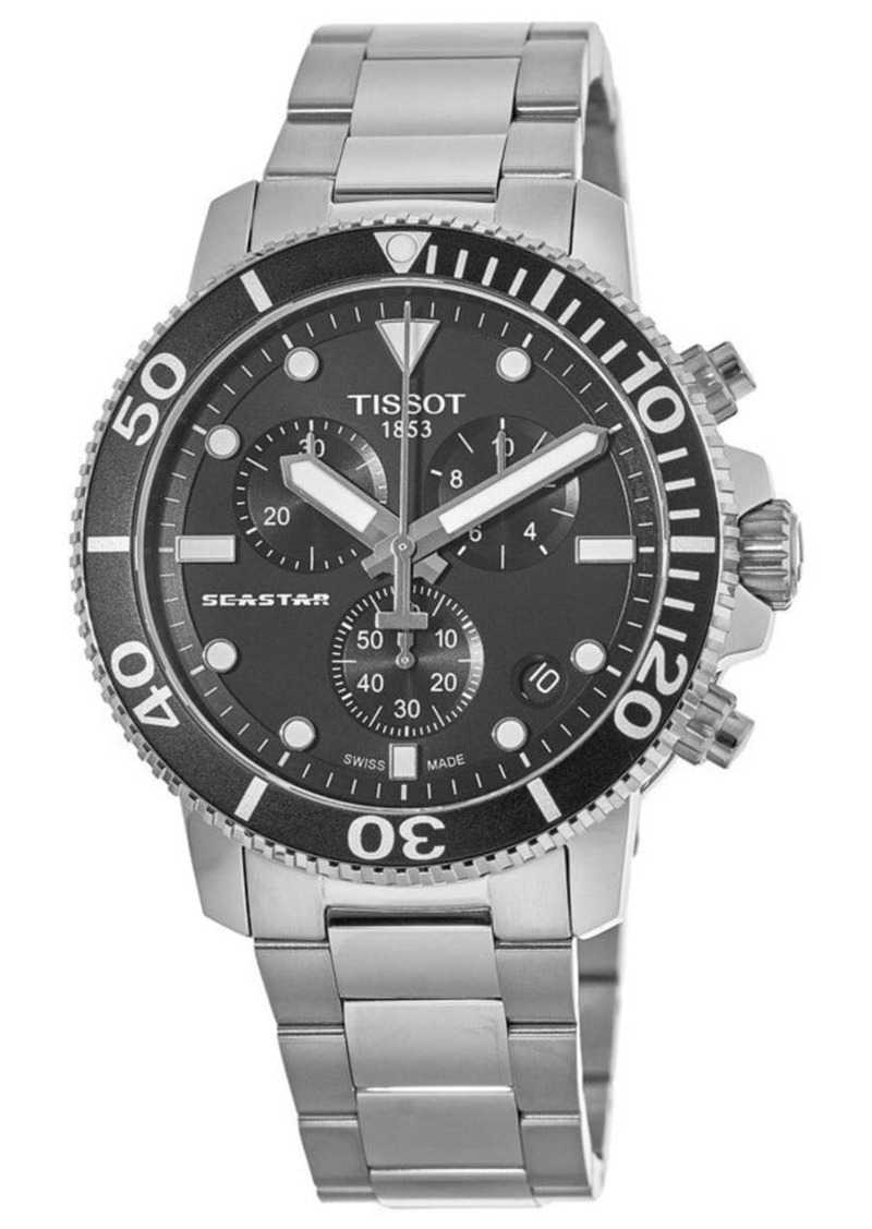 Tissot Seastar 1000 Chronograph Black Dial Steel Men's Watch T120.417.11.051.00