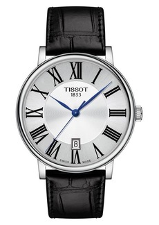 Tissot T-Classic Carson Leather Strap Watch