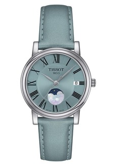 Tissot T-Classic Carson Premium Moonphase Leather Strap Watch