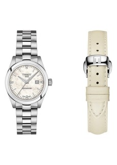 Tissot T-My Automatic Bracelet Watch & Leather Strap Gift Set