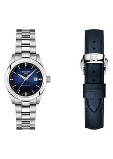 Tissot T-My Diamond Automatic Bracelet Watch & Leather Strap Gift Set