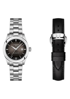 Tissot T-My Diamond Automatic Bracelet Watch & Leather Strap Gift Set