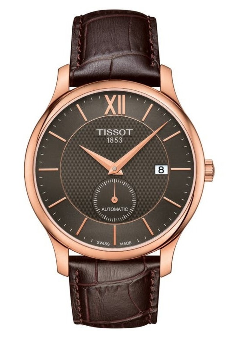 Tissot Tradition Automatic Leather Strap Watch