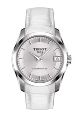 Tissot Women's Couturier Croc Embossed Leather Strap Watch, 32mm