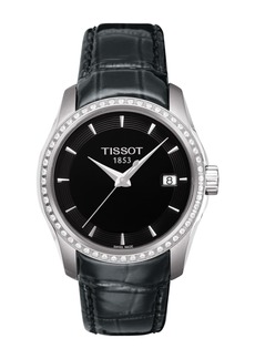 Tissot Women's Couturier Embossed Leather Strap Watch