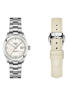 Tissot T-My Automatic Bracelet Watch & Leather Strap Gift Set