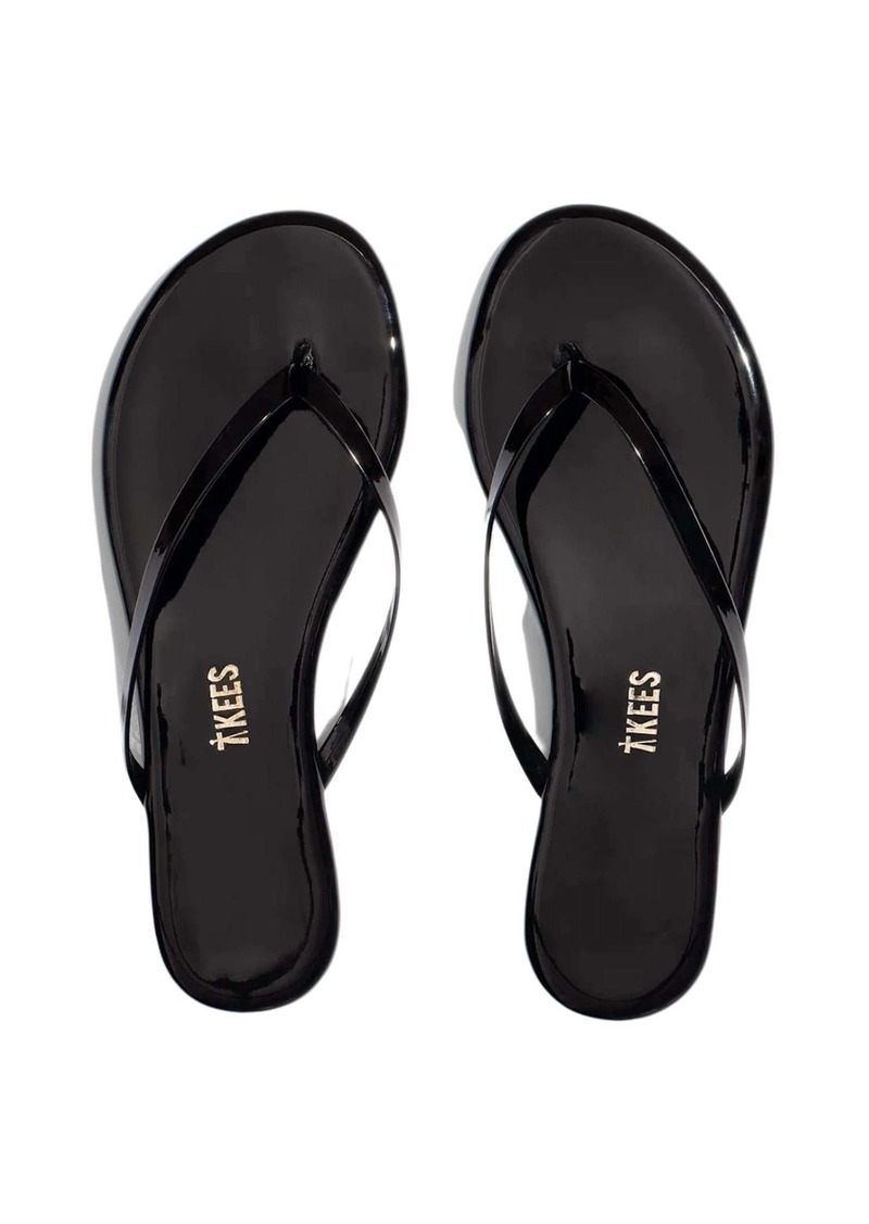 TKEES Lily Sandals In Black Gloss