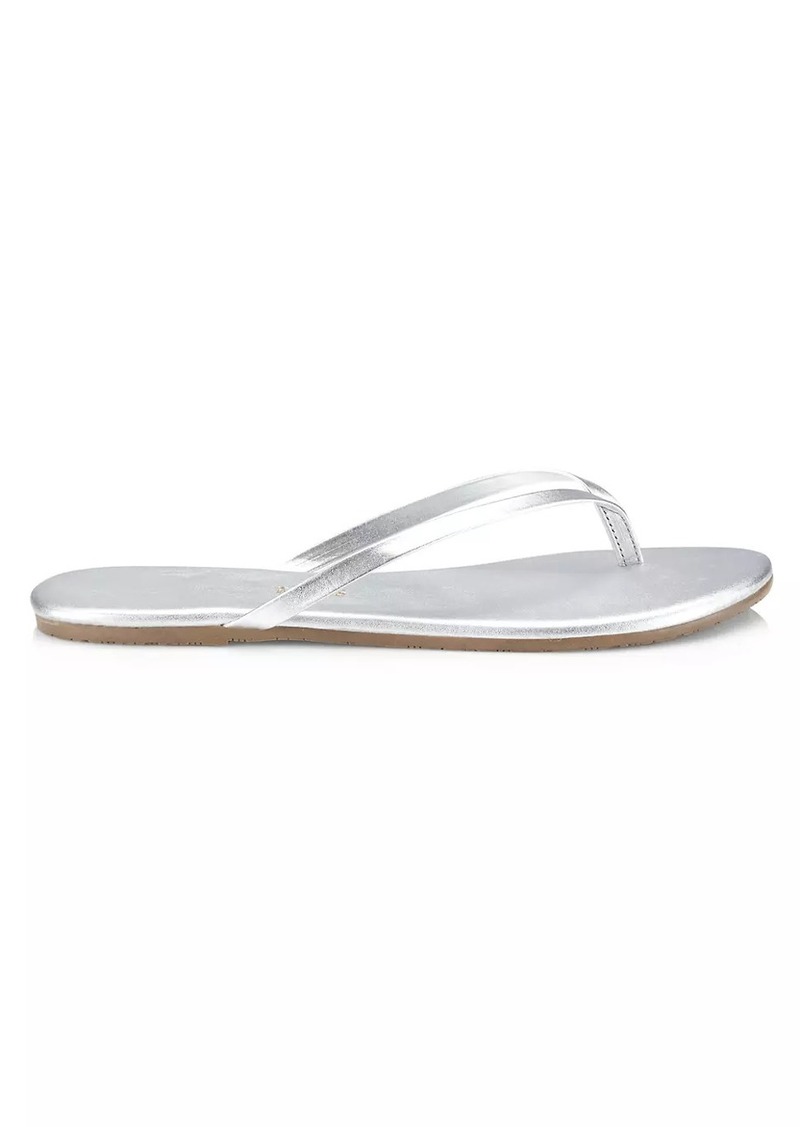 TKEES Metallics Leather Flip Flops